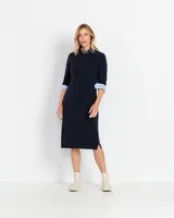 Highmoor Strickkleid mit Rundhals midi Strickkleider Rundhalsausschnitt – Bild 4