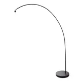 Bogenlampe Solva 3409ZW – schwarze Stehlampe ohne Schirm mit E27 Fassung – Bild 8