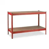 Werkbank Arbeitstisch Werkstatttisch Packtisch 2 Ebenen 600 kg rot Werktisch – Bild 8