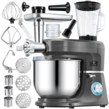 KESSER® Küchenmaschine 3in1 mit Fleischwolf Teigmaschine Knetmaschine Entsafter – Bild 1