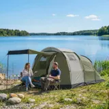 Campingzelt für 3-4 Personen wasserdicht Familienzelt mit Schlafkabine Vorraum – Bild 2