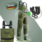 Wathose-n Herren/Damen Angler-Hose wasserdicht mit Stiefel Fischer Angelanzug – Bild 1