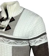Herren Grobstrick Stehkragen Winter-Freizeit-Jacke Moderne Männer Pullover 51318 – Bild 3