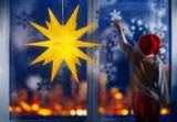 XXL 100 cm LED Weihnachtsstern Timer Innen Außen Weihnachts-Deko Stern Advent 3D – Bild 3