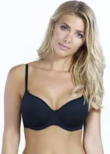 T-Shirt BH schwarz mit Bügel Cup nahtlos gepolstert Rosme Damen Dessous – Bild 7