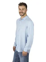 riverso Leinenhemd Herren RIVFabio Regular Fit Freizeithemd Langarm Leinen Hemd – Bild 3