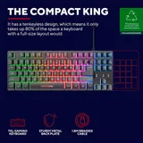 Trust Gaming Tastatur RGB LED Beleuchtung USB QWERTZ DE-Layout Keyboard – Bild 3