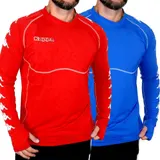 Kappa Herren Longsleeve Sport Laufshirt Langam Shirt Fußball Trikot Top blau rot – Bild 1