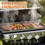 32000BTU Gasgrill Grillwagen BBQ Grill Edelstahl Grillstation 4 Brenner 2510 cm² – Bild 3