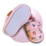 Kinder Hausschuhe Warm Slipper Klettverschluss Pantoffeln rosa Einhorn 23-24 – Bild 4