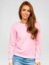Sweatshirt Langarmshirt Pullover Pulli Basic Unifarben Sport Damen BOLF Classic – Bild 1
