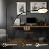 LED Stehlampe Dimmbar Stehleuchte 125,5cm Leselampe Schwenkbar Warmweiß Schwarz – Bild 2