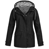 Regenjacke Damen mit Kapuze Wasserdichte Übergangsjacke Jacke Mantel Wanderjacke – Bild 11