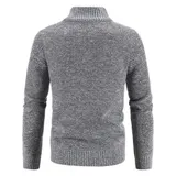 Strickjacken Herren Trachtenjacke Reißverschluss Gestrickt Cardigan Wintermantel – Bild 9