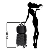2 tlg Hartschalen Kofferset Reisekoffer Trolley Koffer TSA Kosmetiktasche Beutel – Bild 3
