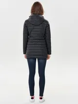 ONLY Damen langer Stepp-Mantel OnlTahoe Oversize Übergangs-Jacke Kapuze Herbst – Bild 4