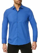 Hemd Herren Modern Business Freizeit Hochzeit Bügelleicht Hemden Langarm RS-7002 – Bild 1