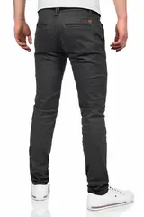 Maurelio Modriano Herren Designer Chino Stoff Hose Stretch Regular Slim MM016 – Bild 3