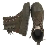 Damen High-Top Stiefeletten mit Lochschnürung Ital-Design 9074 in Grün – Bild 2