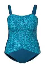 Ulla Popken Damen große Größen Badeanzug Paisley Softcups Träger abnehmbar – Bild 9