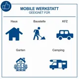 Scheppach Aluminium Werkzeugkoffer TB217 gefüllt | 217 teiliges Werkzeug Set – Bild 2