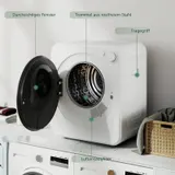 Mini Wäschetrockner 4 kg mit 5 Programme bis zu 60℃ 800W/400W Ablufttrockner – Bild 8