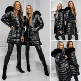 Wärmejacke Winterjacke Steppjacke Unifarben Winter Casual Damen Mix BOLF Kapuze – Bild 2