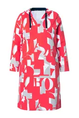 Laurasøn Damen Sweatkleid mit grafischen Druck Kapuze Langarm OEKO TEX 836247 – Bild 9