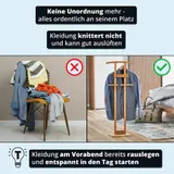 Herrendiener Anzugständer stiller Diener Sackohalter Hosenbügel aus Bambus – Bild 7