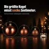 Weihnachtskugeln 128-teilig Set in Box Christbaumkugeln Weihnachtsschmuck Deko – Bild 7