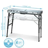 STAHLWERK Mobiler Schweißtisch 1068 x 532 mm Werkbank Werktisch Höhenverstellbar – Bild 5