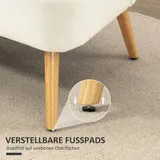 Sofa 2-Sitzer Couch Stoffsofa Sitzmöbel Polstersofa Loungesofa breit Cremeweiß – Bild 8