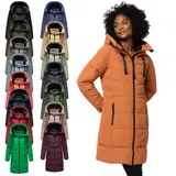 Marikoo Damen Winter Mantel Winterjacke Stepp Jacke gesteppt lang warm B978 NEU – Bild 9