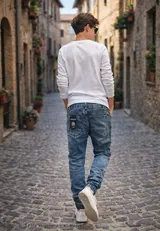 Jungen-Jeans  Denim Jogger-Style-Kinder-Jeans-Stretch-Hose~Gr.8-16~Neu~7379#k66 – Bild 1