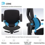 Ergonomischer Bürostuhl mit Netzstoff, Lendenstütze, verstellbare Kopfstütze – Bild 5