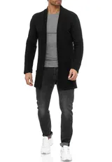 Redbridge Herren Cardigan Jacke Sweatjacke Sweater Sakko Pullover Long Cut M3634 – Bild 6