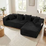 Ecksofa Sofa Couch Cordsofa Modular Kissen Modulsofa Cord Wohnzimmer Bettsofa – Bild 4