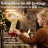 Outsunny LED Rentier mit Schlitten 125 cm Weihnachtsdeko mit 95 Lichtern – Bild 6