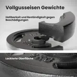 Hop-Sport Gusseisen Kurzhanteln Set 30kg Hanteln Set Kurzhantel Hantelset 2x15kg – Bild 5