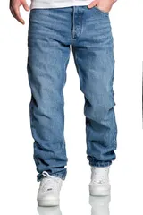 Herren Loose-Fit 90s Denim Jeans Hose Straight Baggy 7025 – Bild 1