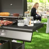 Gasgrill 15,2 KW Grillwagen inkl 5 Edelstahl-Brenner Rolle Seitenkocher Schwarz – Bild 10