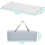 Fillikid Reisebett Capri grau 125x65 cm mit Rollen Transporttasche bis 15 kg – Bild 7
