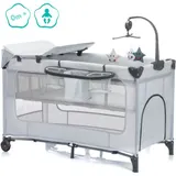 Fillikid Reisebett Capri grau 125x65 cm mit Rollen Transporttasche bis 15 kg – Bild 2