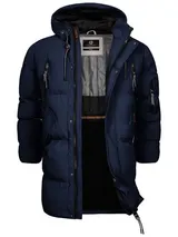 Indicode Herren Winterjacke INLondoy-Herrenjacke Steppjacke Kapuze Parka Mantel – Bild 1