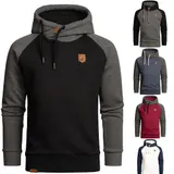 Herren Basic Kapuzenpullover Sweatjacke Pullover Hoodie Sweatshirt 4053 – Bild 3