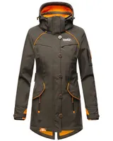 Marikoo Damen Softshell Jacke Herbst Funktionsjacke Outdoor lang Parka B921 NEU – Bild 2