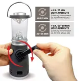 EAXUS® Dynamo Camping Lampe Laterne Leuchte 4 LED ohne Batterien Kurbel Outdoor – Bild 3