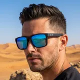 Jec-B Herren Sonnenbrille Polarisiert Sport Carbon UV400 Verspiegelt Matt JC8 – Bild 12