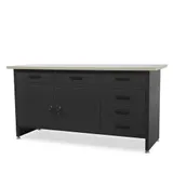 Werkbank mit Arbeitsplatte Werktisch mit 6 Schubladen 2 Schließfächer MDF Platte – Bild 1