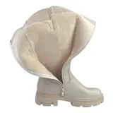 Damen Stiefel Übergangstiefel Leicht Gefüttert Blockabsatz Leder-Optik 36 38 39 – Bild 7
